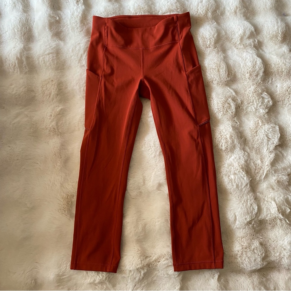 Lululemon Rust Red Workout Pants